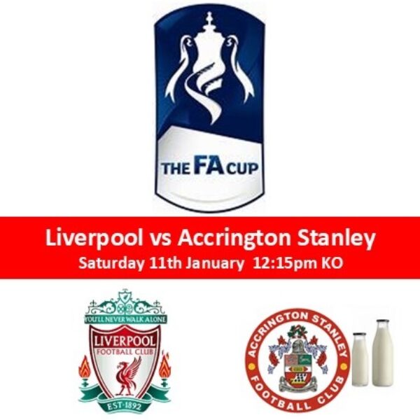 Return Coach tickets - FA Cup: Accrington Stanley (11/01)