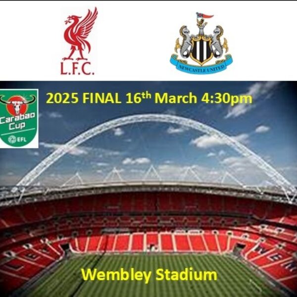 Return Coach tickets - Carabao Cup: Newcastle (16/03)